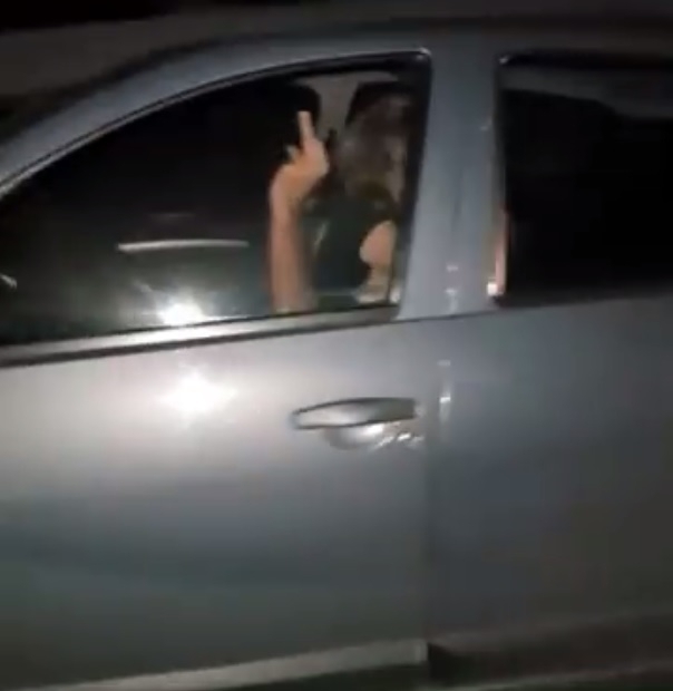 Horny fuck while drive